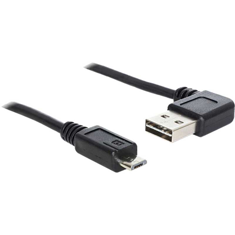 DeLOCK USB 2.0 male left/right > micro-B, 3m Kabel