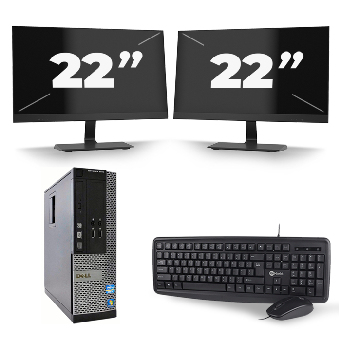 Dell Optiplex 9010 SFF - Intel Core i5-3e Generatie - 8GB RAM - 256GB SSD - Windows 10 + 2x 22 inch Monitor