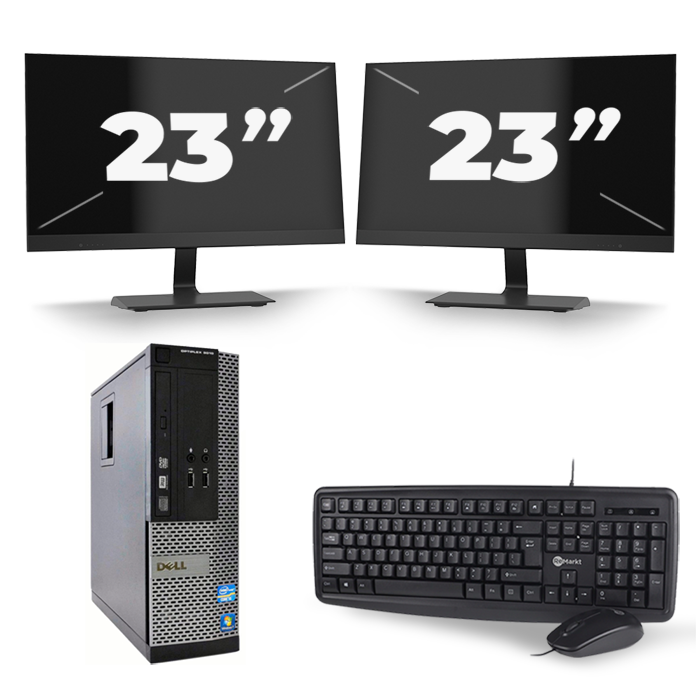 Dell Optiplex 9010 SFF - Intel Core i5-3e Generatie - 8GB RAM - 256GB SSD - Windows 10 + 2x 23 inch Monitor