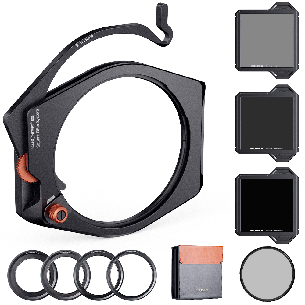 K&F Concept Filterkit Square X-PRO: houder, CPL, ND1000+64+8