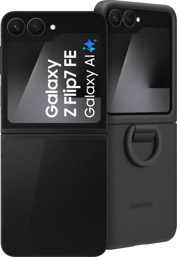 Samsung Galaxy Z Flip 7 FE 256GB Zwart 5G +  Siliconen Back Cover Zwart
