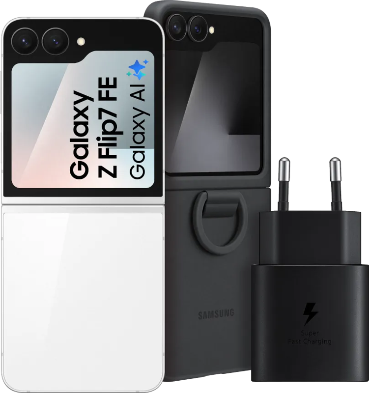 Samsung Galaxy Z Flip 7 FE 256GB Wit 5G + Accessoirepakket