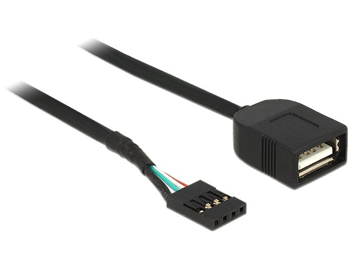 DeLOCK Pin Header adapter USB2.0 (v) - USB-A (v) - 0,40 meter