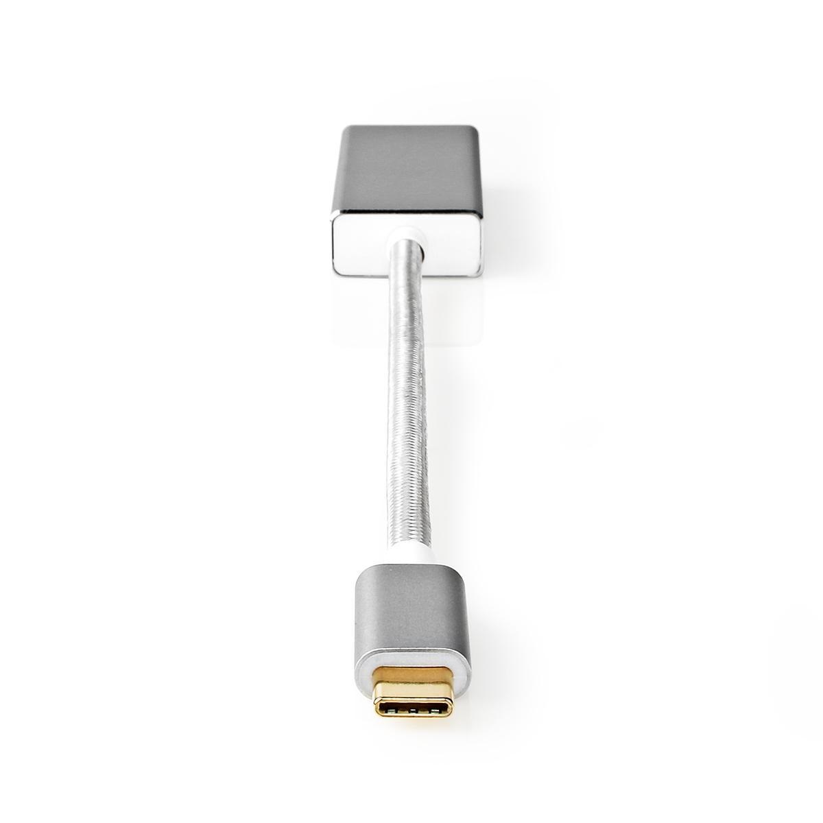 Nedis Premium USB-C naar DisplayPort adapter met DP Alt Mode (4K 60 Hz) / aluminium - 0,20 meter