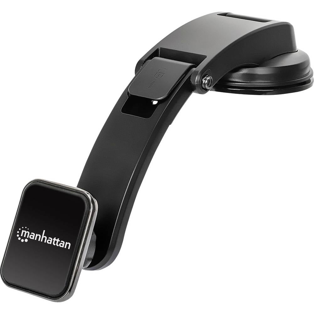 Manhattan 462525 Telefoonhouder voor in de auto 360° draaibaar, Magneetbevestiging Bevestigingswijze (auto): Dashboard, Zuignap