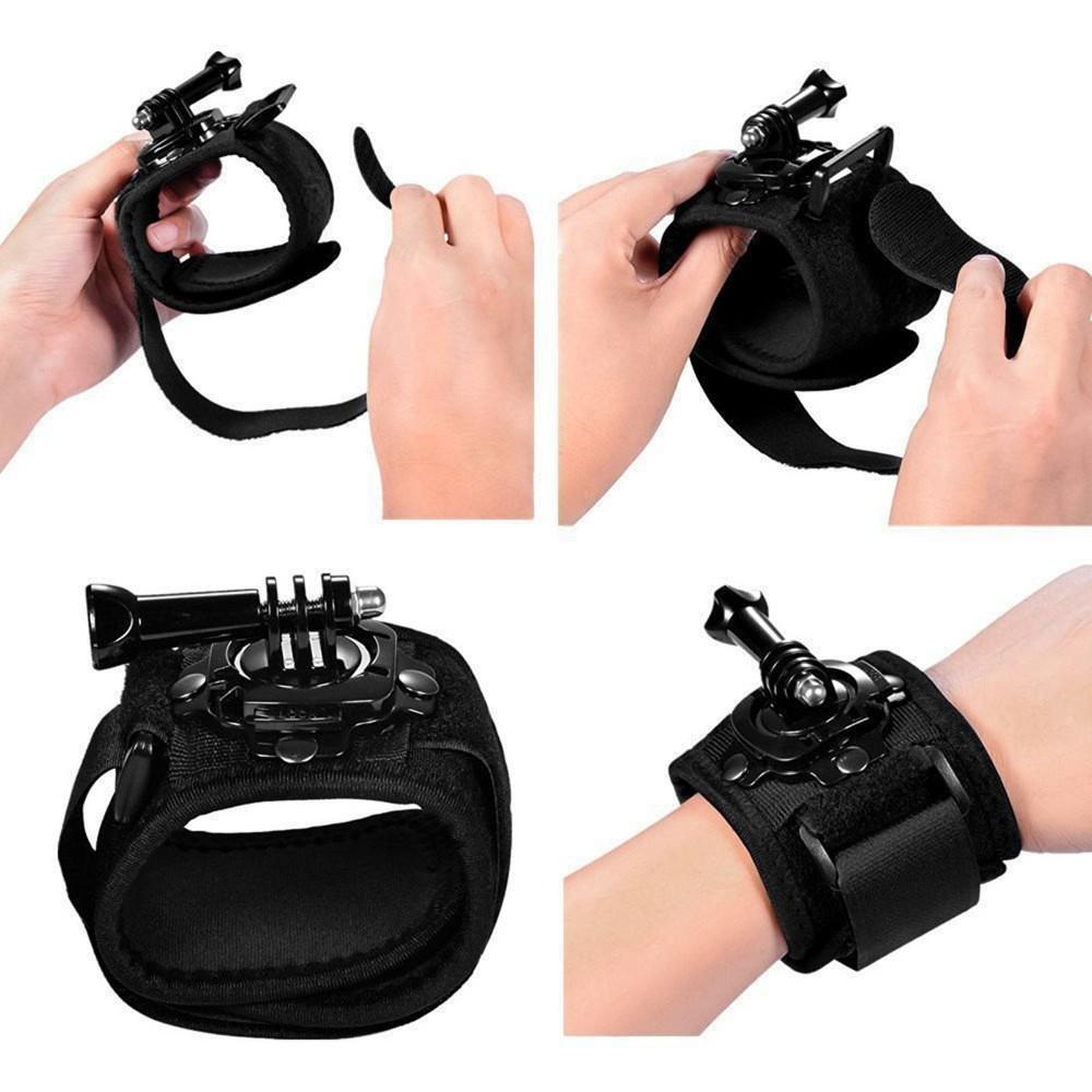 BBox Beugel 360 graden rotatie hand polsband voor GoPro Hero 9 8 7 5 sessie Xiaomi Yi 4K Lite SJ4000 H9R arm riem beugel