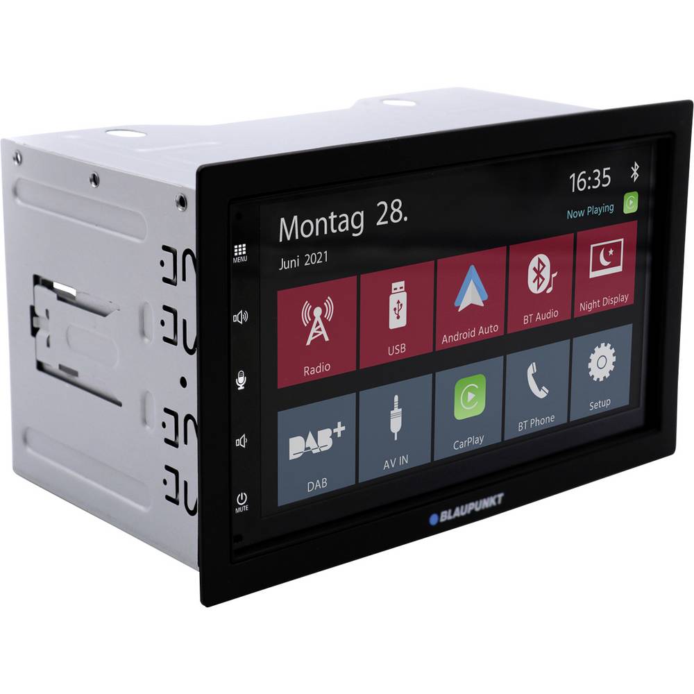 Blaupunkt Rotterdam 600 DAB Autoradio enkel DIN Apple CarPlay, Android Auto, Geïntegreerd navigatiesysteem, Incl. afstandsbediening, Incl. DAB-antenne,
