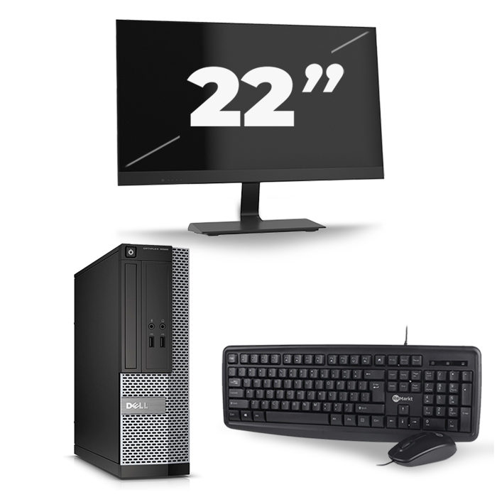 Dell Optiplex 3020 SFF - Intel Core i3-4e Generatie - 8GB RAM - 256GB SSD - Windows 10 + 1x 22 inch Monitor