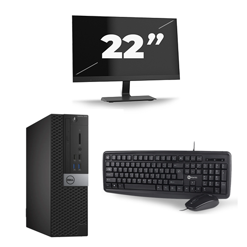 Dell Optiplex 3040 USFF - Intel Core i7-6e Generatie - 16GB RAM - 256GB SSD - Windows 11 + 1x 22 inch Monitor