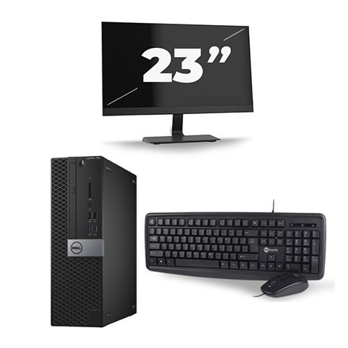 Dell Optiplex 7040 USFF - Intel Core i7-6e Generatie - 16GB RAM - 256GB SSD - Windows 11 + 1x 23 inch Monitor