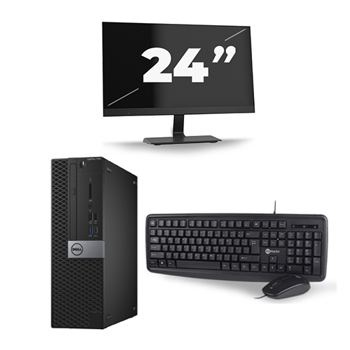 Dell Optiplex 7040 USFF - Intel Core i3-6e Generatie - 8GB RAM - 256GB SSD - Windows 11 + 1x 24 inch Monitor