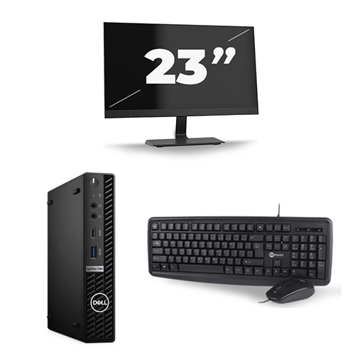 Dell Optiplex 7090 Micro USFF - Intel Core i5-11e Generatie - 16GB RAM - 256GB SSD - Windows 11 + 1x 23 inch Monitor