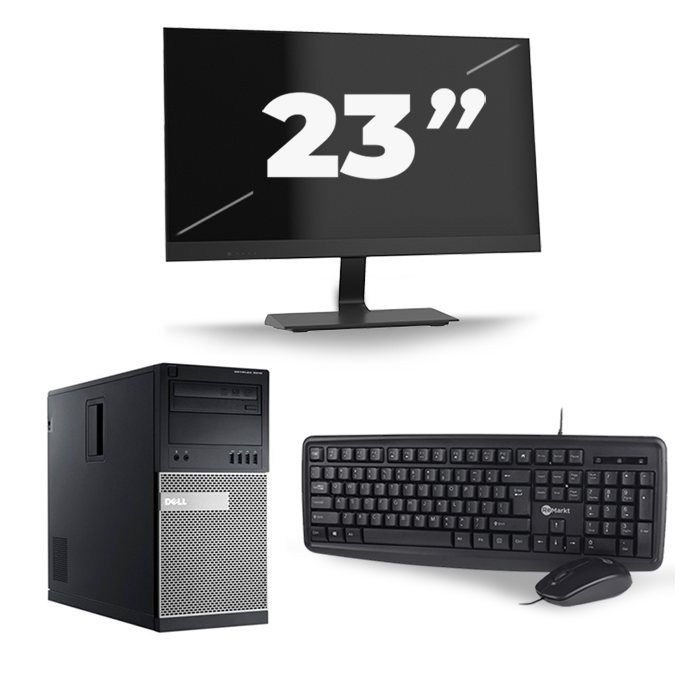 Dell Optiplex 990 Micro Tower - Intel Core i3-2e Generatie - 8GB RAM - 256GB SSD - Windows 10 + 1x 23 inch Monitor