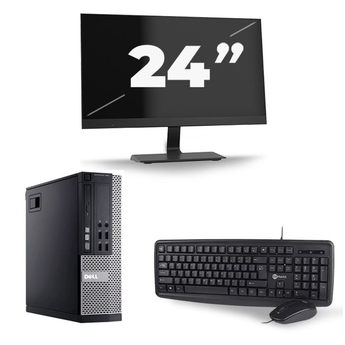 Dell Optiplex 990 SFF - Intel Core i7-2e Generatie - 16GB RAM - 256GB SSD - Windows 10 + 1x 24 inch Monitor