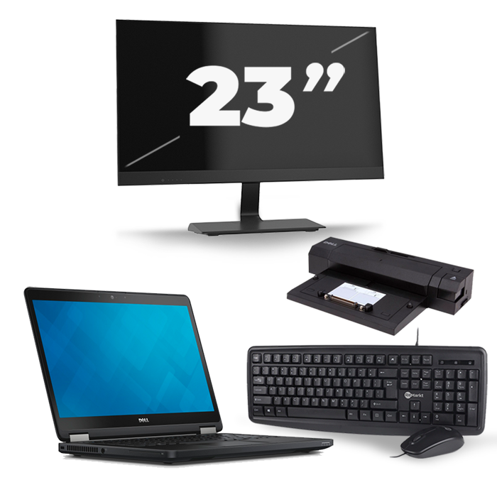 Dell Latitude E5250 - Intel Core i5-4e Generatie - 12 inch - 8GB RAM - 256GB SSD - Windows 11 + 1x 23 inch Monitor