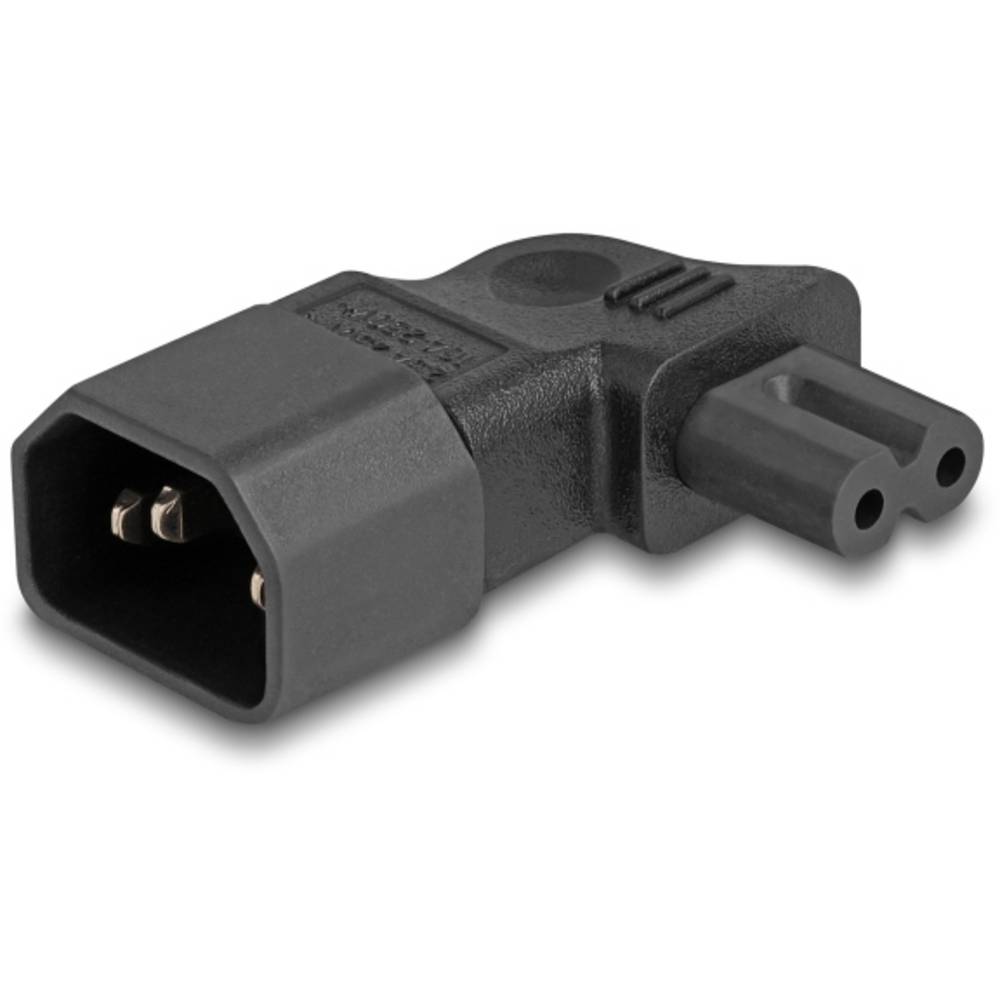 Delock 80473 Stekkeradapter [3-pins plat - Apparaatbus C7] Zwart 1 stuk(s) Bag