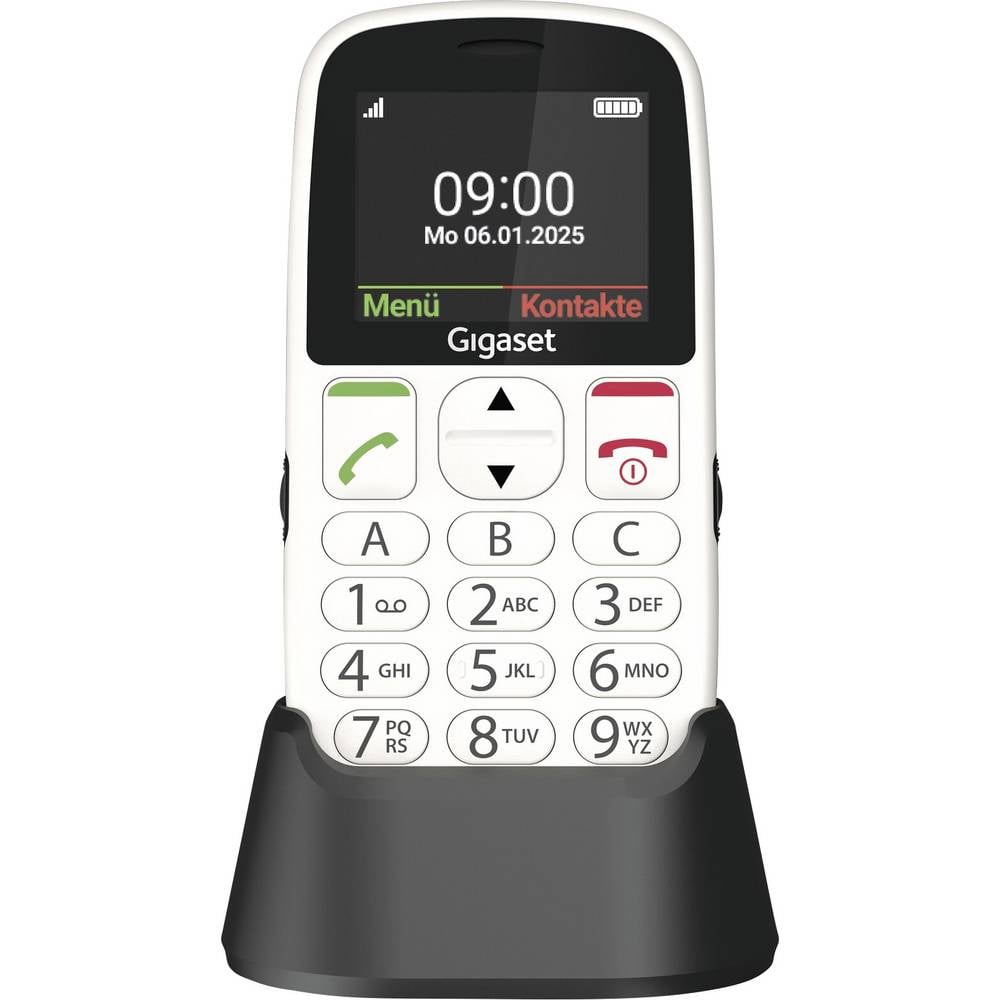 Gigaset GL395 Mobiele telefoon SOS-knop, Spatwaterdicht, Stofvrij Wit