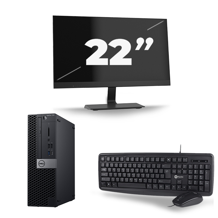 Dell Optiplex 7060 SFF - Intel Core i5-8e Generatie - 16GB RAM - 512GB SSD - Windows 11 + 1x 22 inch Monitor
