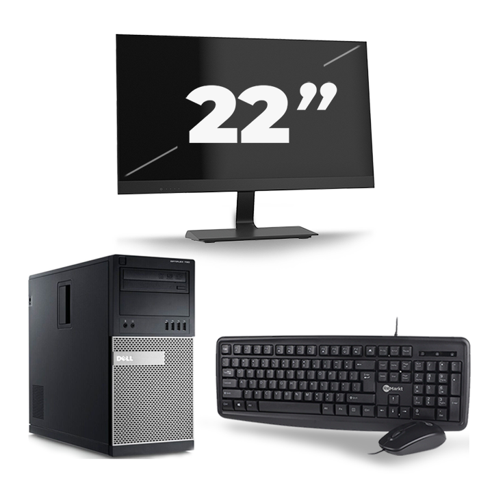 Dell Optiplex 790 Micro Tower - Intel Core i5-2e Generatie - 8GB RAM - 256GB SSD - Windows 10 + 1x 22 inch Monitor