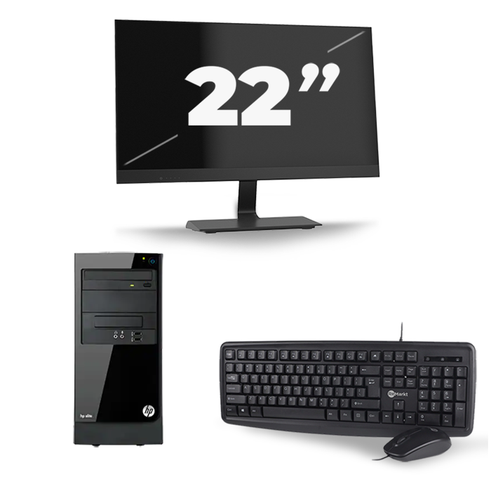 HP Elite 7300 Micro Tower - Intel Core i3-2e Generatie - 8GB RAM - 256GB SSD - Windows 10 + 1x 22 inch Monitor
