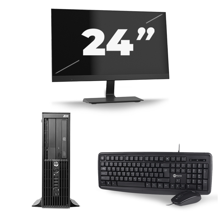 HP Z210 Workstation SFF - Intel Core i5-2e Generatie - 8GB RAM - 256GB SSD - Windows 10 + 1x 24 inch Monitor