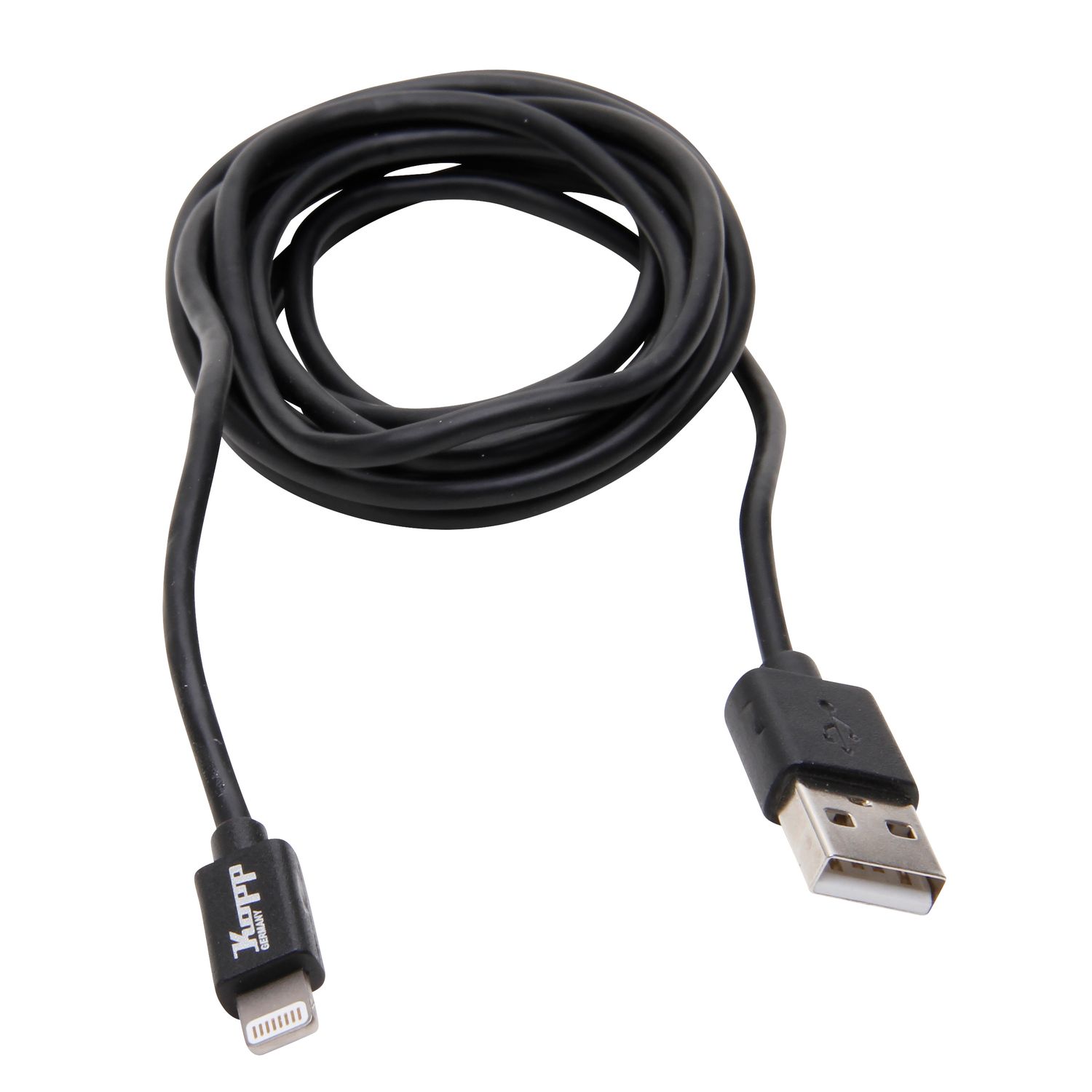 Kopp Usb Lightning Kabel 2m Zwart