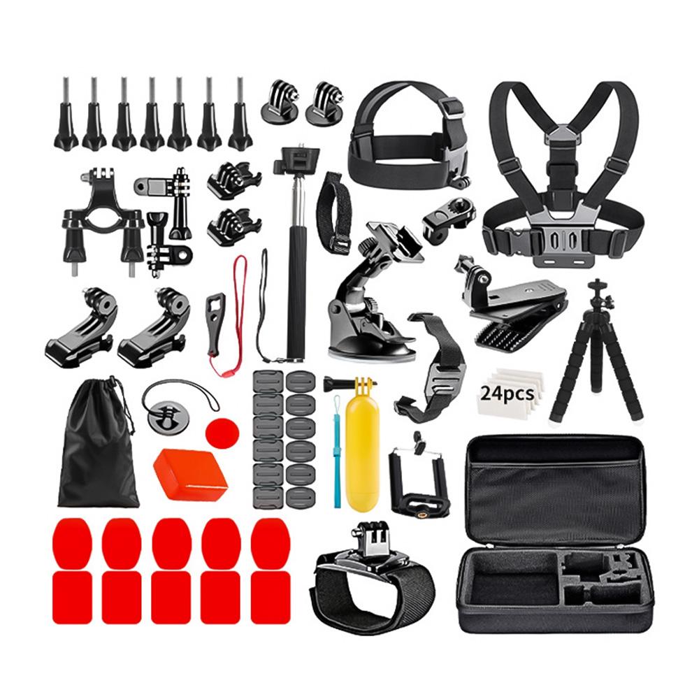 Andoer 84-in-1 Action Camera Accessoires Kit Sportcamera Accessoires Set met Draagtas Vervanging zwart