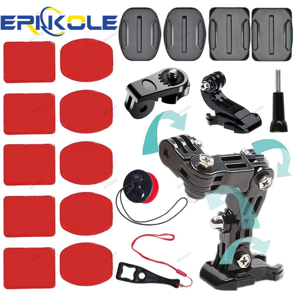 Homeware Essentials Motorhelmset voor GoPro Hero 13, 12, 11, 10, 9 Action Camera Helm Kinbevestiging voor GoPro Insta360 DJI Osmo Accessoireset