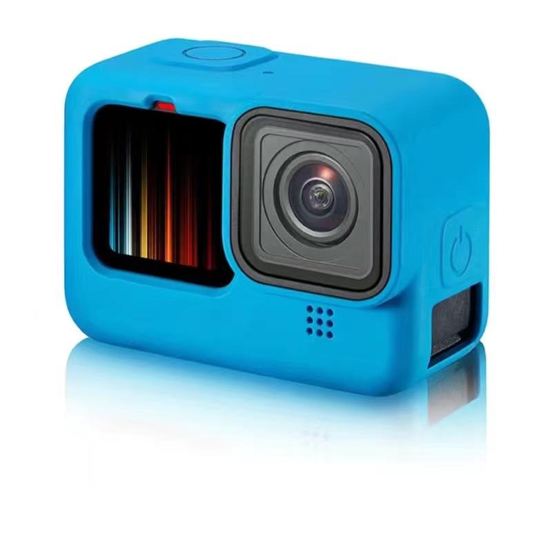 Xiaomimijia Nieuwe zachte siliconen beschermende behuizing beschermhoes voor Go-pro 8 zwarte camera blauw