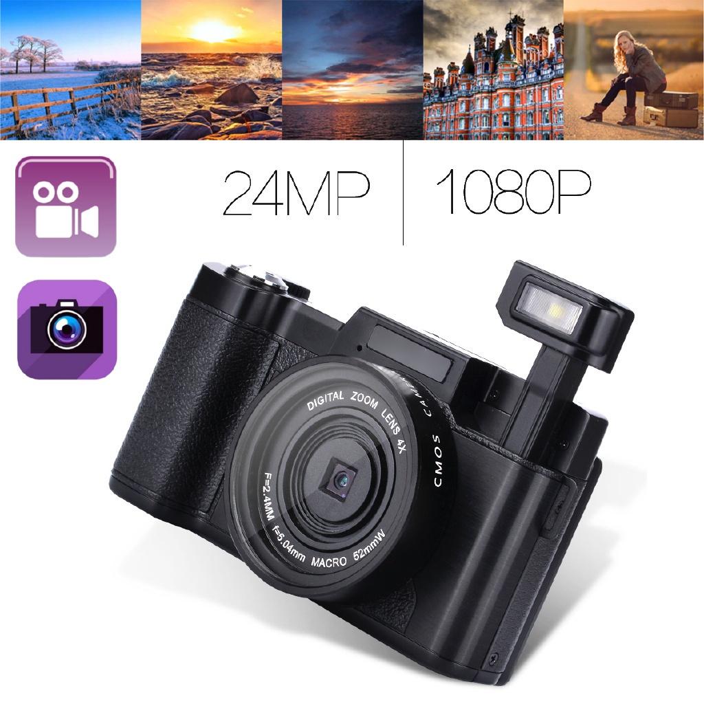 Decor Dream Professionele HD 1080P videocamera, volledige vlog-digitale camera, 8,0 MP CMOS, max. 24 MP vlogcamera