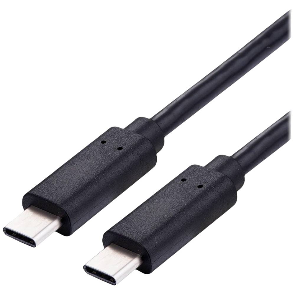 Value USB 2.0 Kabel, C-C, M/M, 100W, zwart, 3 m