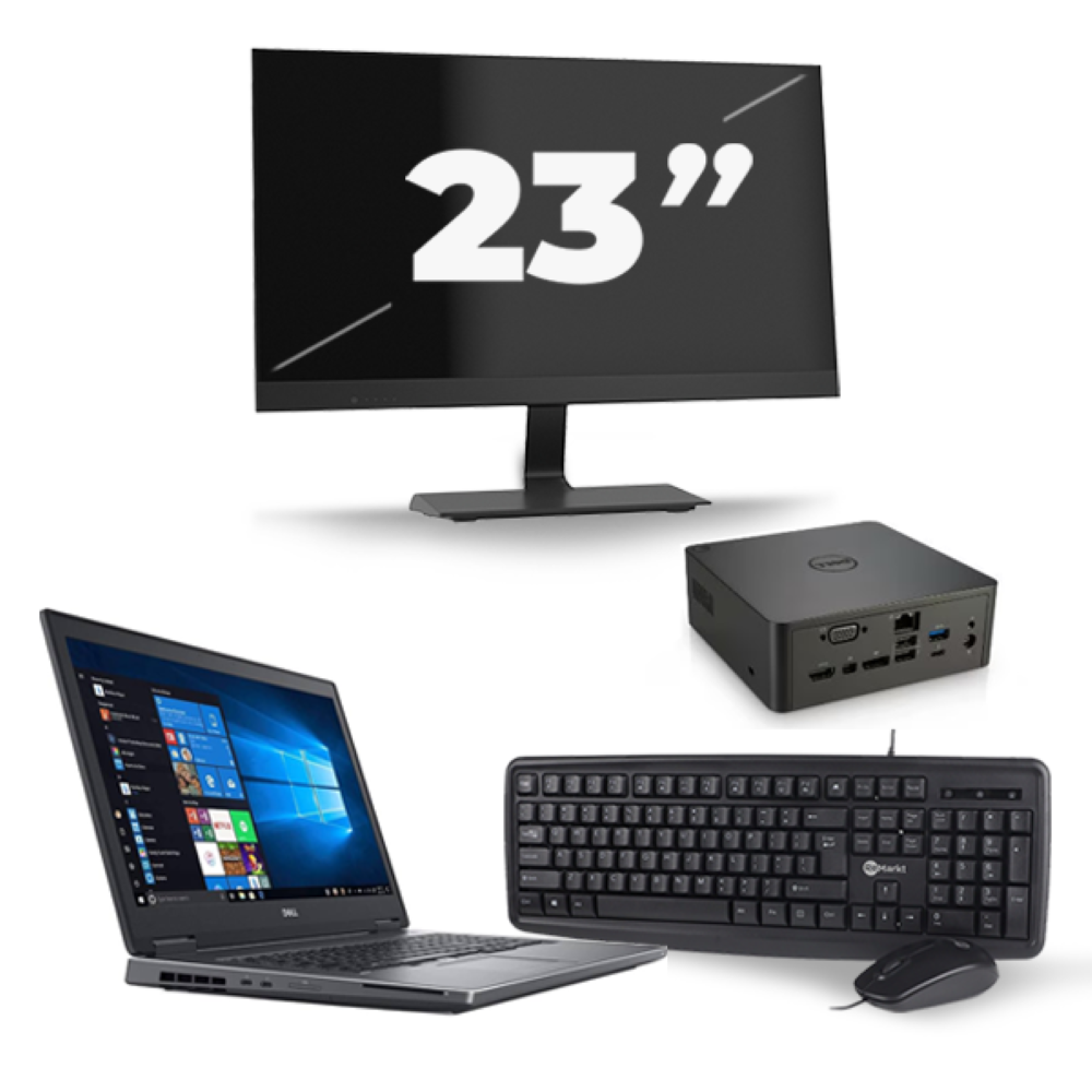 Dell Precision 7730 - Intel Core i7-8e Generatie - 17 inch - 16GB RAM - 256GB SSD - Windows 11 + 1x 23 inch Monitor