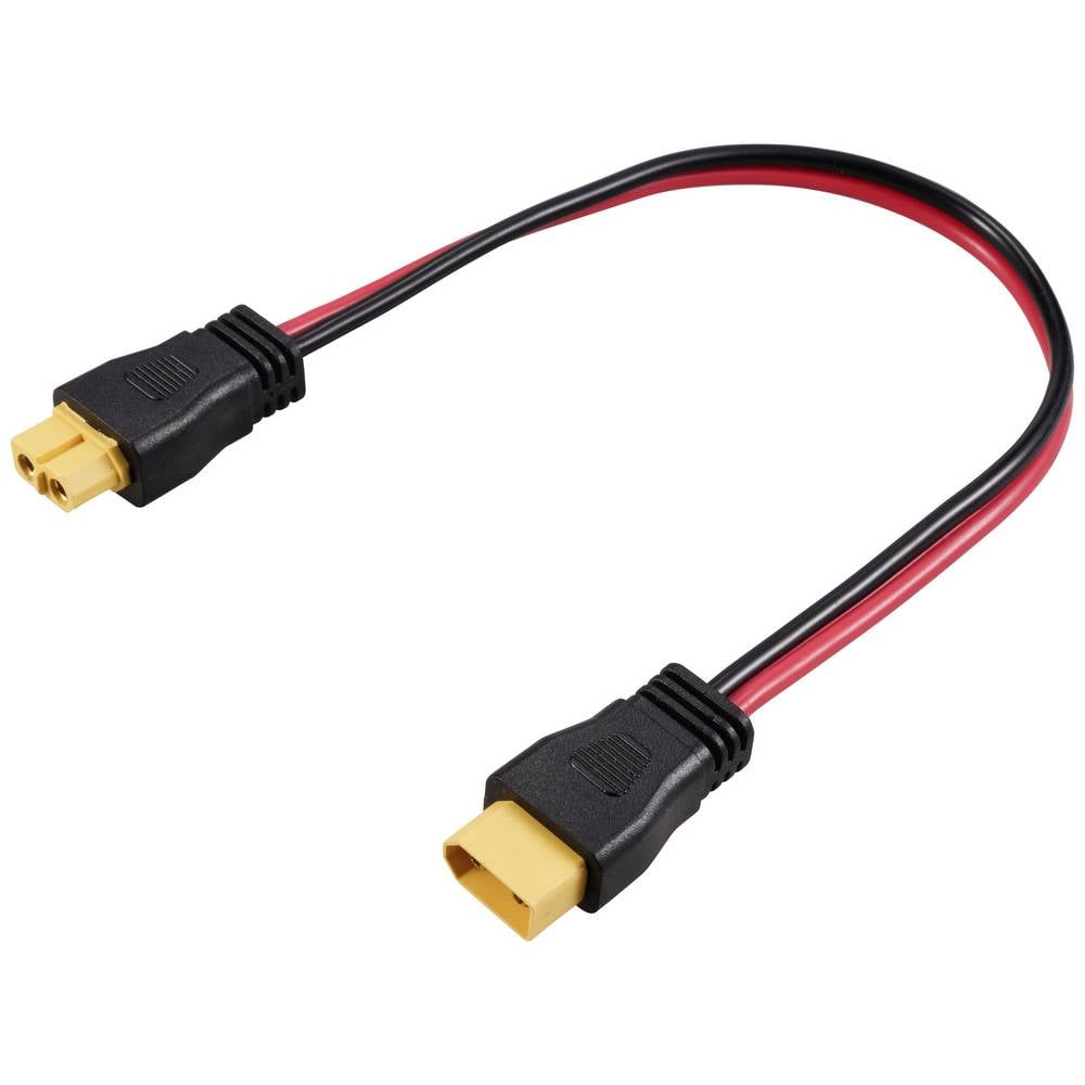 TRU COMPONENTS XT60 stekker naar XT60 bus TC-12195712 Zwart, Rood  Inhoud: 1 stuk(s)