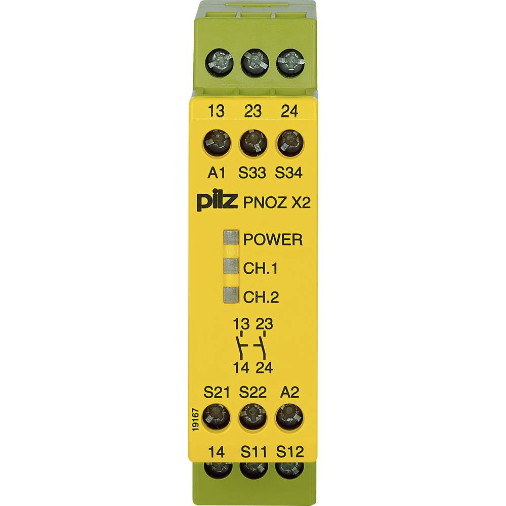 PILZ PNOZ X2 24VAC/DC 2n/o Veiligheidsschakelapparaat 2x NO (b x h x d) 22.5 x 87 x 121 mm 1 stuk(s)