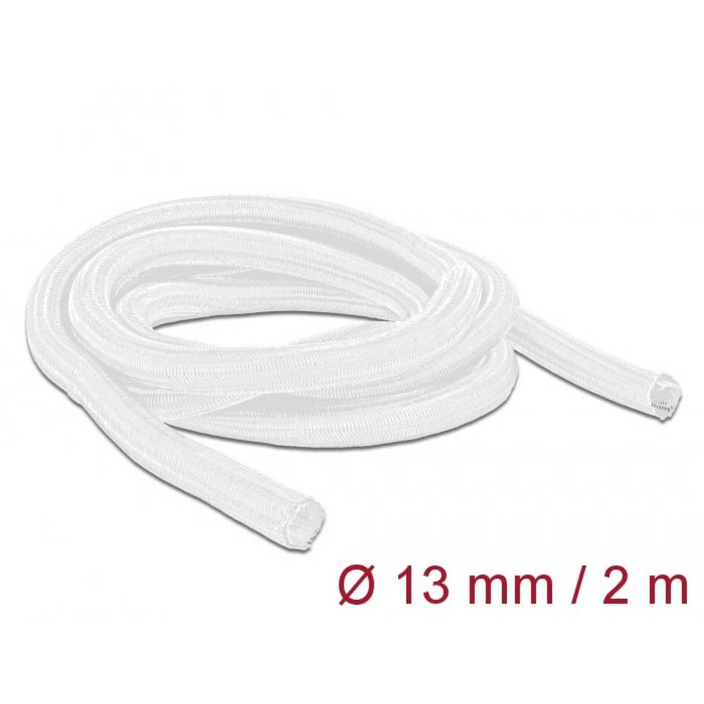 Delock 20698 20698 Gevlochten slang Wit Polyester 14 mm (max) 1 stuk(s)