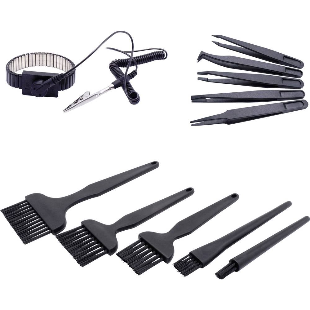 Quadrios ESD-armband Zwart Drukknop 10 mm