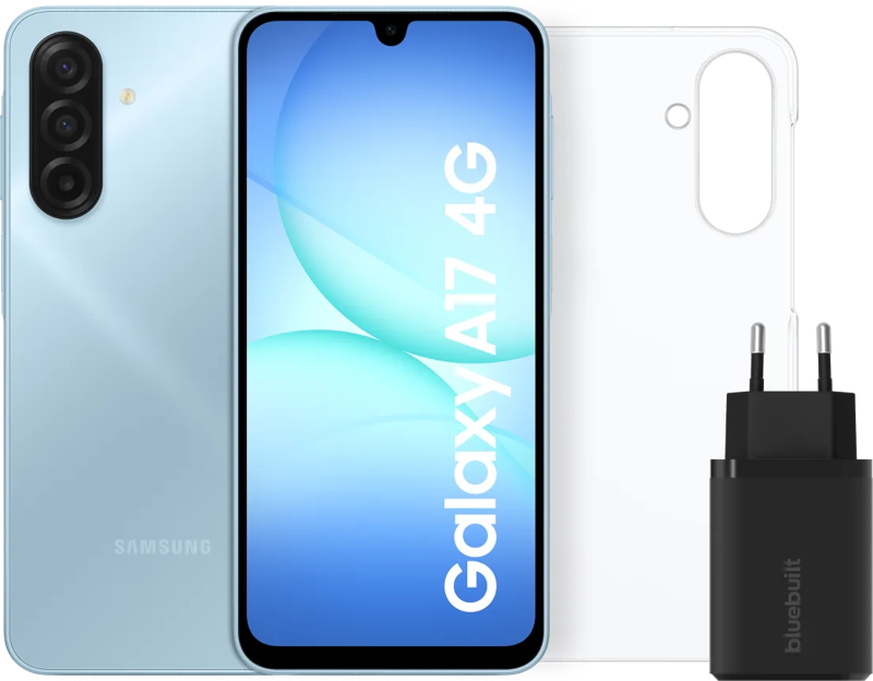 Samsung Galaxy A17 128GB Blauw 4G + Accessoirepakket