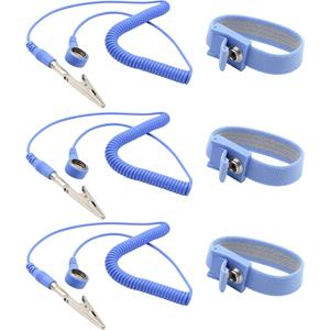 Quadrios ESD-armband Blauw Drukknop 10 mm