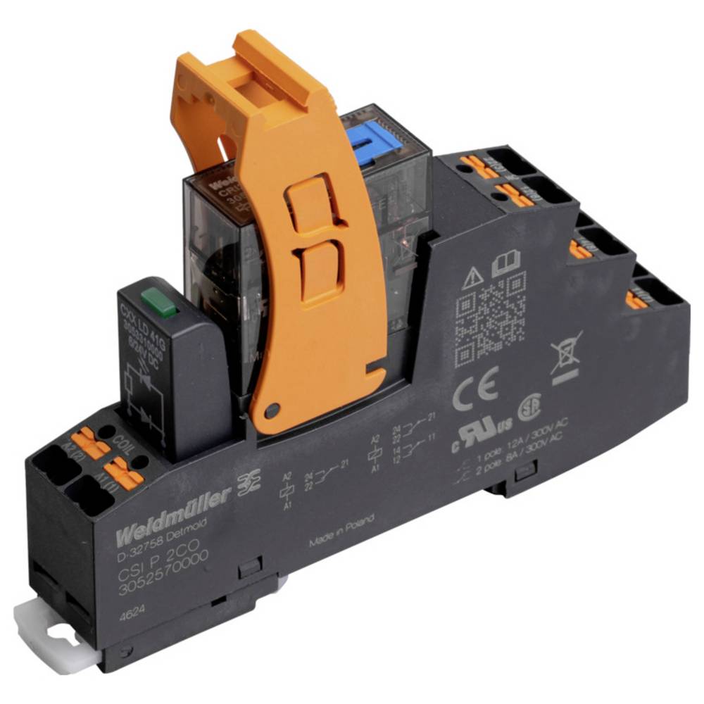 Weidmüller CRIKIT P 24VDC 2CO L/D/PB Koppelrelais 24 V/DC 8 A 2x wisselcontact 10 stuk(s)