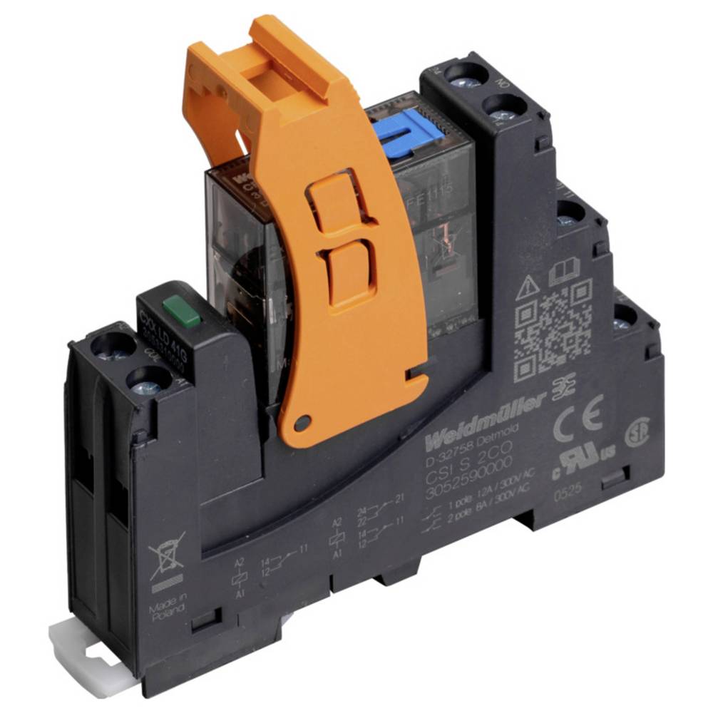 Weidmüller CRIKIT S 24VDC 2CO L/D/PB Koppelrelais 24 V/DC 8 A 2x wisselcontact 10 stuk(s)