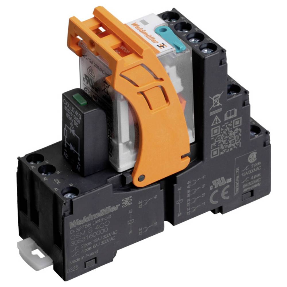 Weidmüller CRMKIT S 24VDC 4CO L/D/PB Koppelrelais 24 V/DC 6 A 4x wisselcontact 5 stuk(s)