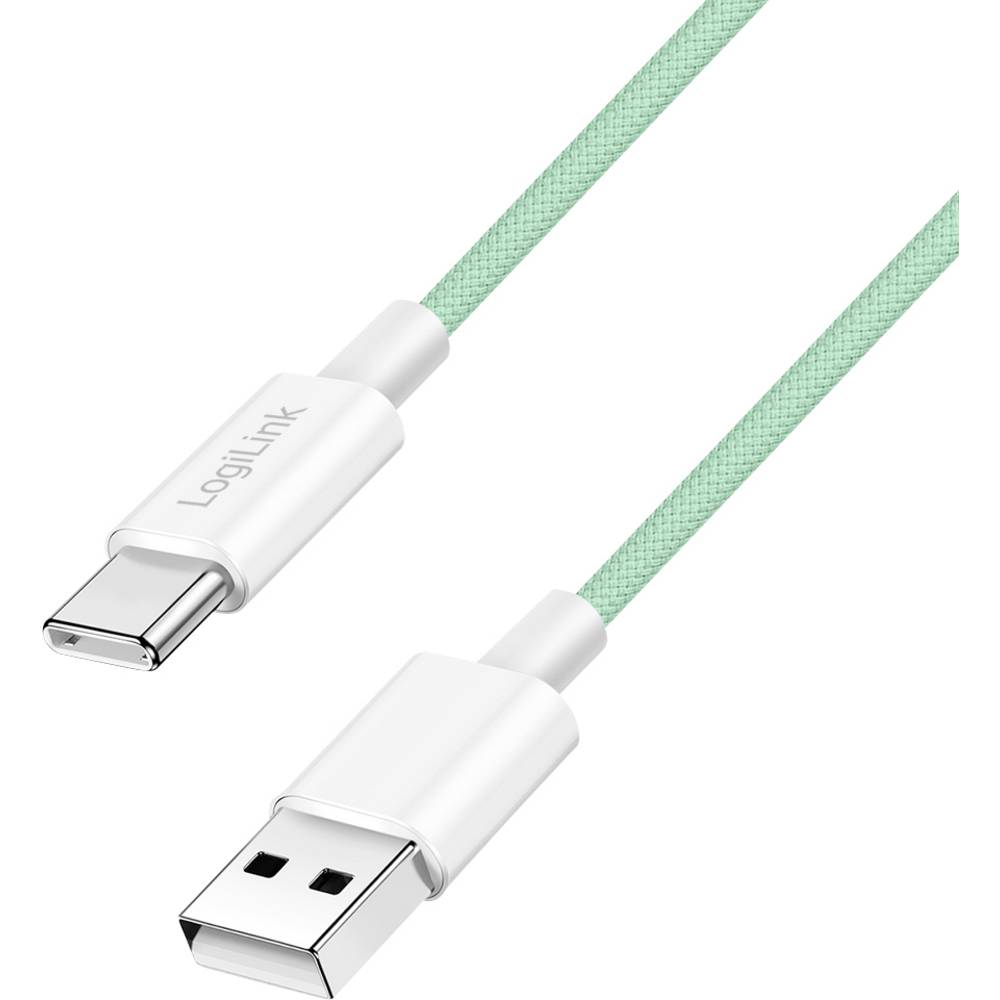 LogiLink USB-C-kabel USB 2.0 USB-A stekker, USB-C stekker 1.5 m Groen CU0328