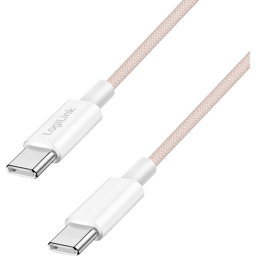 LogiLink USB-C-kabel USB 2.0 USB-C stekker 1 m Roze CU0344
