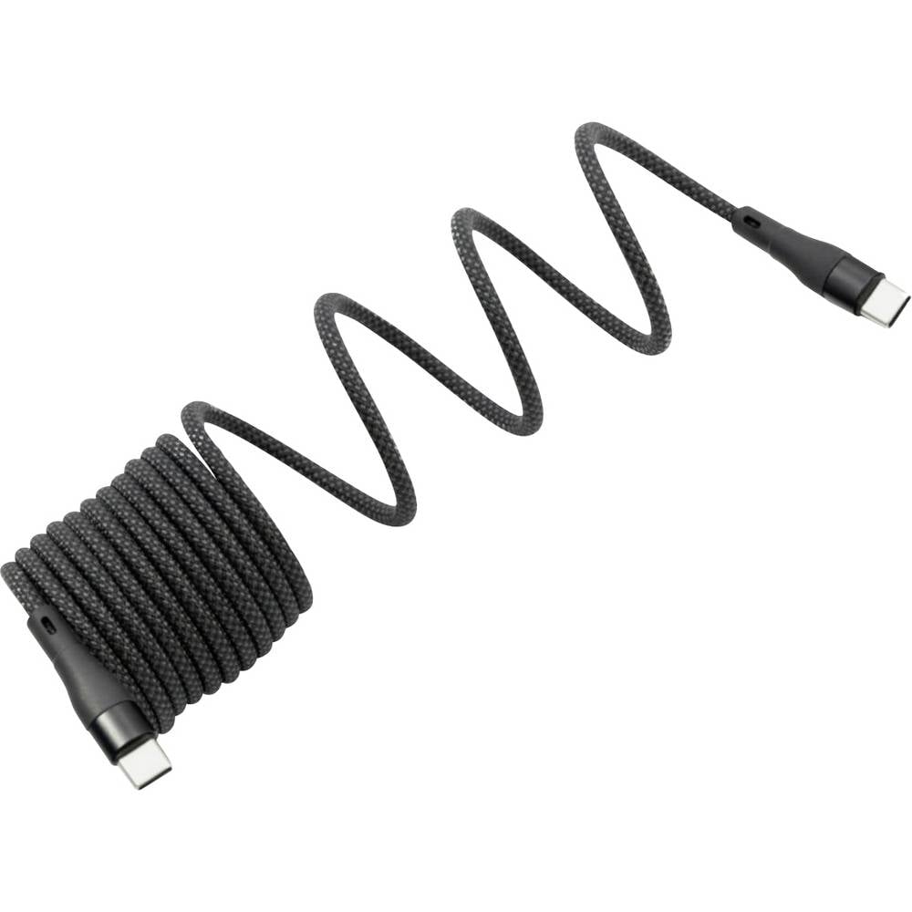 BKL Electronic USB-C-kabel USB 2.0 USB-B stekker 2 m Zwart Afscherming gevlochten 10080173