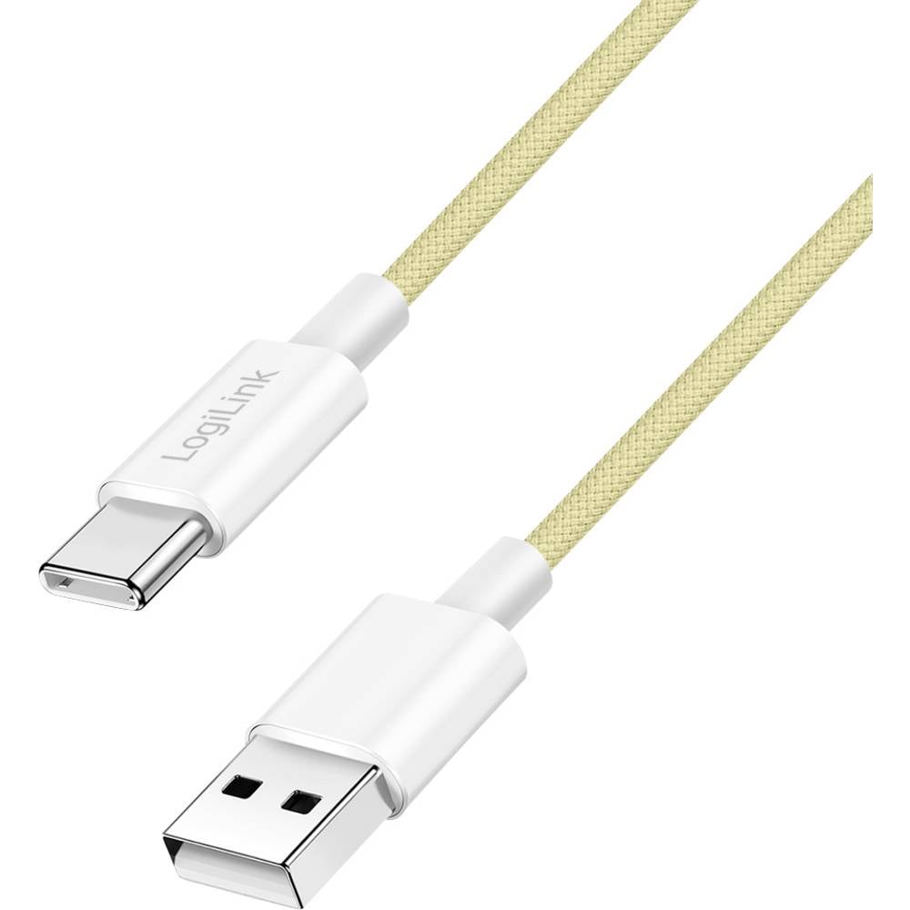 LogiLink USB-C-kabel USB 2.0 USB-A stekker, USB-C stekker 0.5 m Geel CU0332