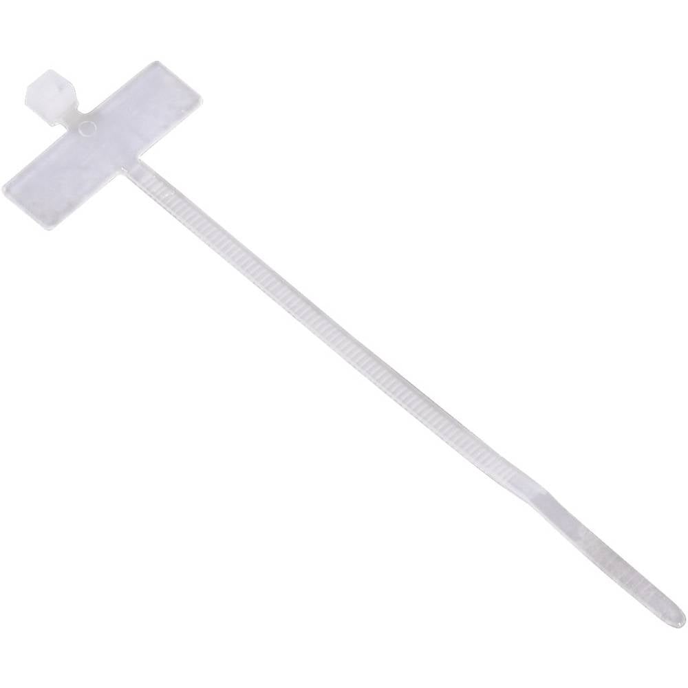 Hama 00221003 Kabelbinder mit Beschriftungsfeld, 98 mm, Natur, 25 Stück Kabelbinder 100 mm 24 mm Beige 25 stuk(s)