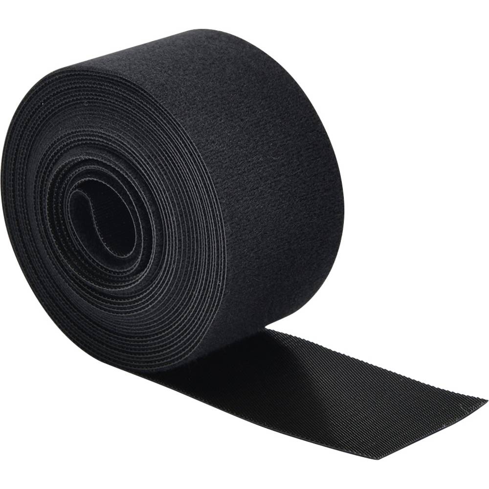 Quadrios 25CA512 Klittenband Om te bundelen Haak- en lusdeel Zwart per meter