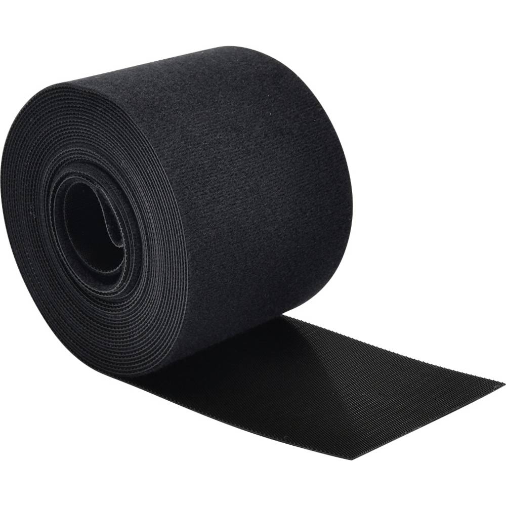 Quadrios 25CA513 Klittenband Om te bundelen Haak- en lusdeel Zwart per meter