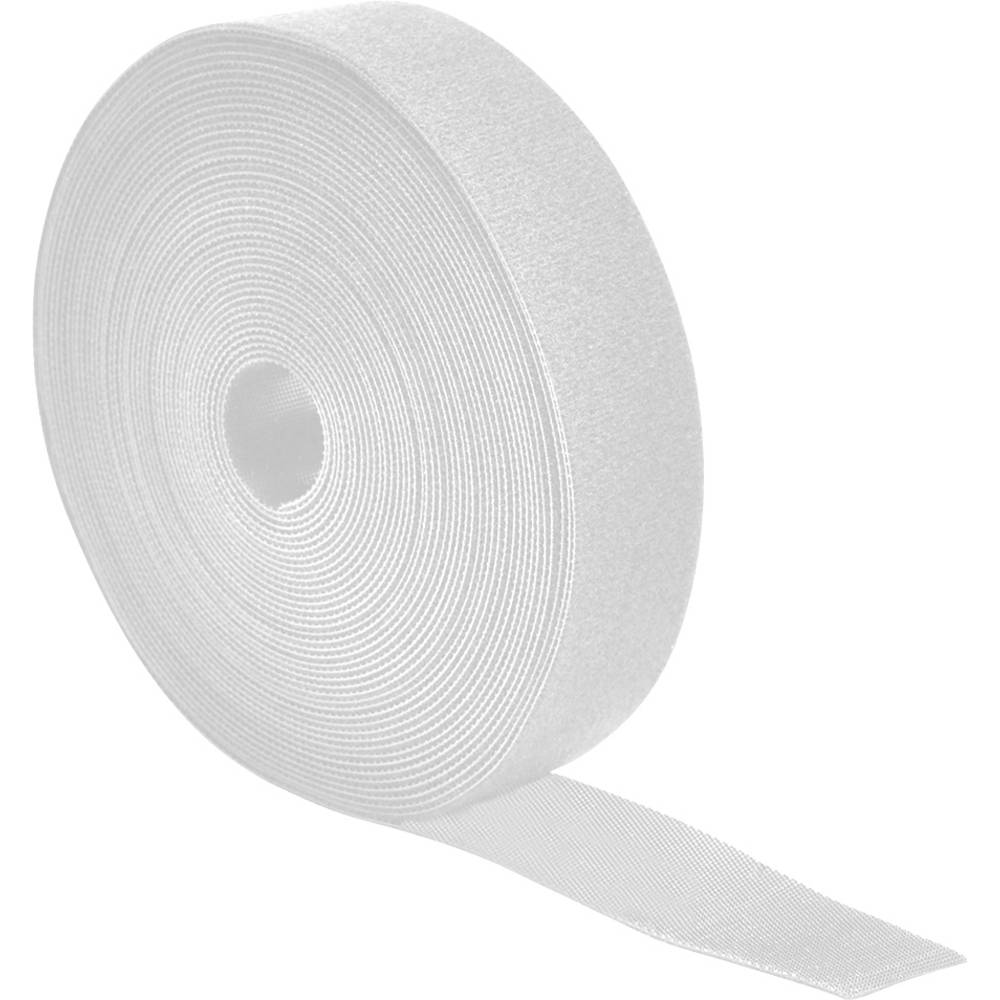 Quadrios 25CA517 Klittenband Om te bundelen Haak- en lusdeel Wit per meter