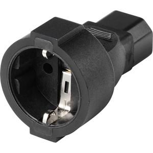 TRU COMPONENTS Apparaatadapter [CEE-koppeling - Apparaatstekker, male C14] Totaal aantal polen: 2 + PE Zwart 1 stuk(s)
